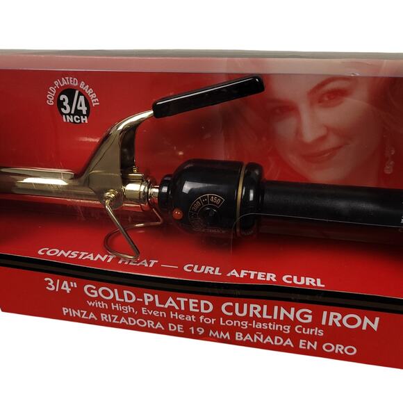 Helen Of Troy 3/4" Gold Plated Curling Iron Professional Series High Heat NEW - Picture 3 of 7